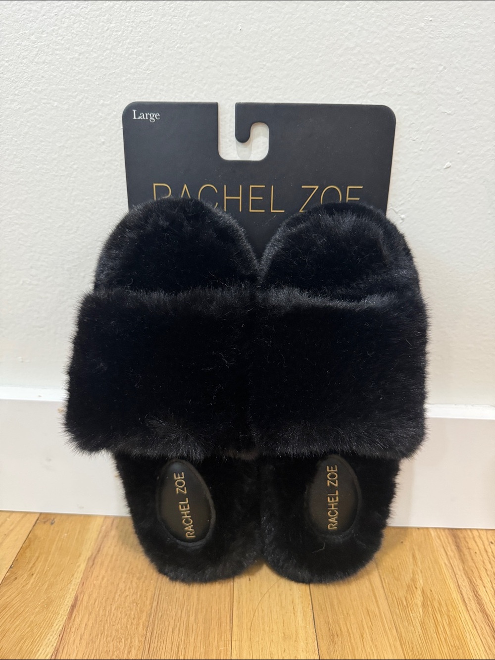 Rachel Zoe faux fur slippers
